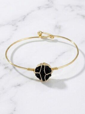 Black Ladies Fashionable Wire Stone Bracelet